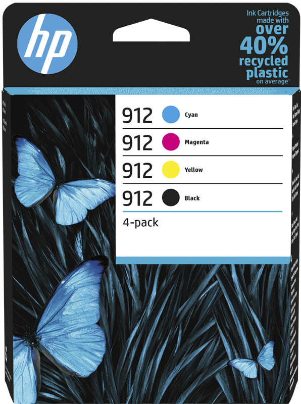 HP 912 XL / 3YP34AE - Pack de 4 cartouches d'encre origine Noir