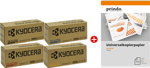 Kyocera TK-5270 MCVP 01 Preto / Cyan / Magenta / Amarelo Value Pack