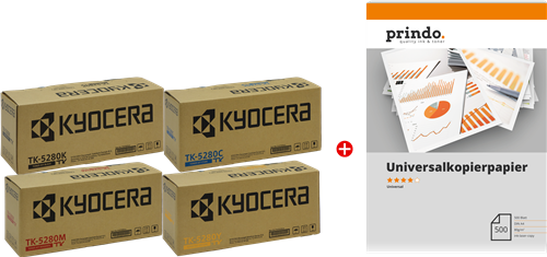 Kyocera TK-5280 MCVP zwart / cyan / magenta / geel value pack