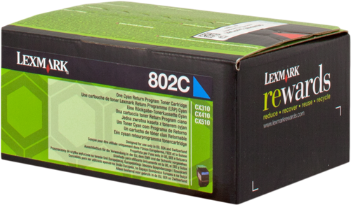 Lexmark 802C Cyan Tóner