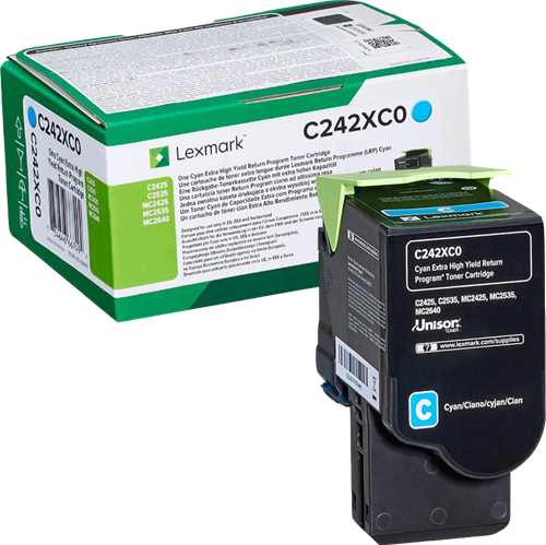 Lexmark C242XC0 Cyan Tóner