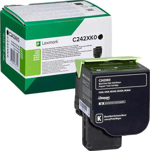 Lexmark C242XK0 Preto Tóner