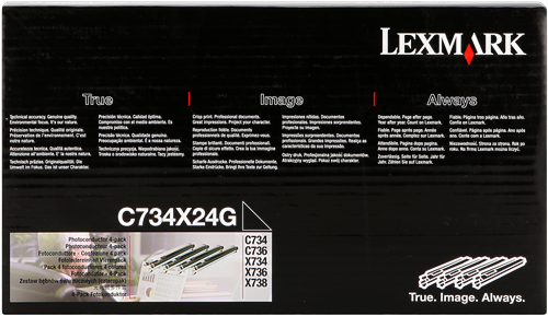 Lexmark C734X24G Unidad de tambor negro / cian / magenta / amarillo