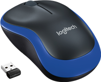 Logitech M185 kabellose Maus Blau