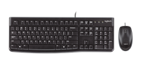 Logitech MK120 Tastatur-Maus-Set mit Kabel Schwarz