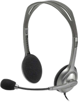 Logitech Stereo Headset H110 negro / Plata