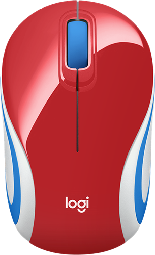 Logitech Mouse M187 Rosso