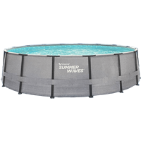 PolyGroup Elite Frame Pool, gris clair set complet 4,88x1,22m