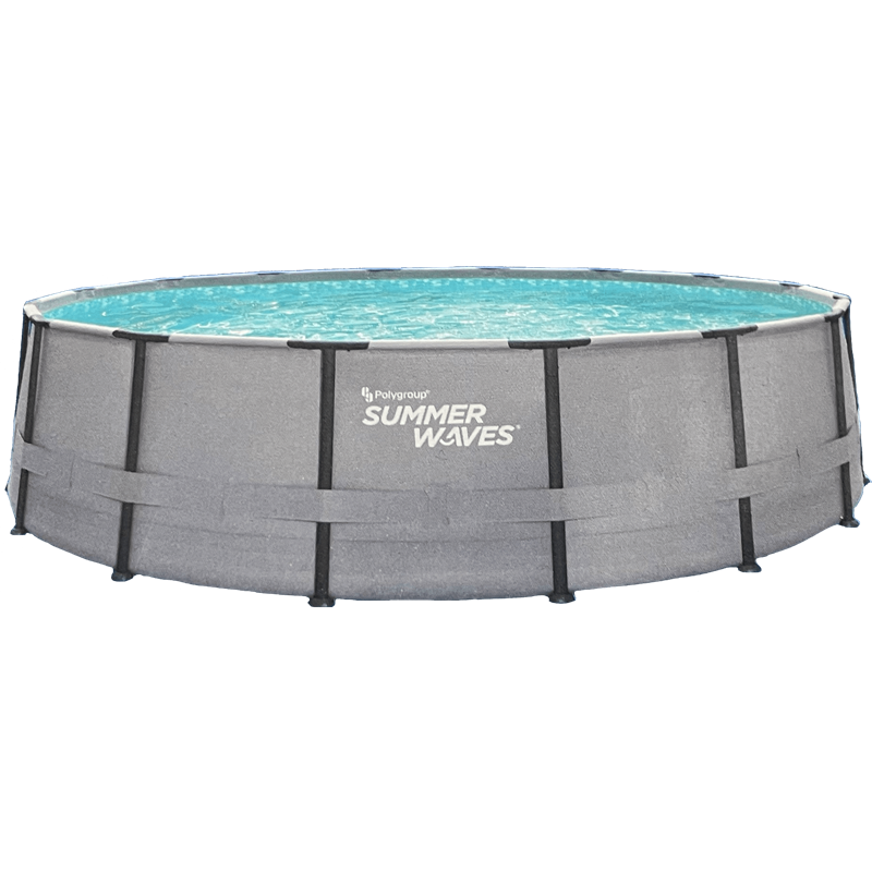 PolyGroup Elite Frame Pool, gris clair set complet 4,88x1,22m