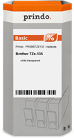 Prindo Basic Fita rotuladora Branco sobre transparente