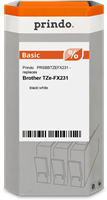 Prindo Basic Fita rotuladora Preto sobre branco