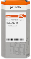 Prindo Basic Fita rotuladora Preto sobre transparente