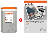 Prindo Classic XXL czarny / czarny / cyan / magenta / żółty / Biały value pack