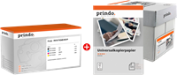 Prindo Classic zwart / cyan / magenta / geel / Wit value pack