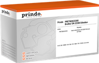 Prindo Endlosetiketten kompatibel mit Brother DK-22205 Schwarz auf Weiß