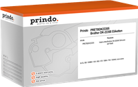 Prindo Endlosetiketten Schwarz auf Weiß