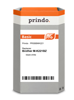 Prindo Fita rotuladora Preto sobre branco
