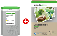 Prindo Green XL Schwarz / Cyan / Magenta / Gelb / rauchweiß Value Pack