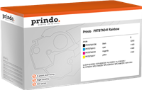 Prindo PRTBTN241 Rainbow nero / ciano / magenta / giallo Value Pack