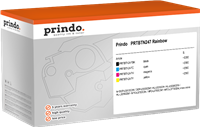 Prindo PRTBTN247 Rainbow nero / ciano / magenta / giallo Value Pack
