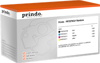 Prindo PRTBTN321 Rainbow Noir(e) / Cyan / Magenta / Jaune Value Pack