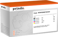 Prindo PRTHPCE400A Rainbow nero / ciano / magenta / giallo Value Pack