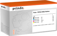 Prindo PRTSCLT5082L Rainbow Schwarz / Cyan / Magenta / Gelb Value Pack