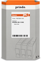 Prindo Versandetiketten kompatibel mit Brother DK-11202 Schwarz auf Weiß