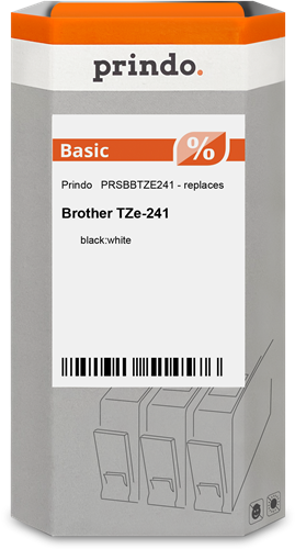 Prindo Basic Fita rotuladora Preto sobre branco