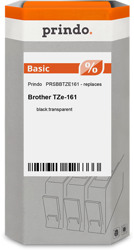 Prindo Basic Fita rotuladora Preto sobre transparente