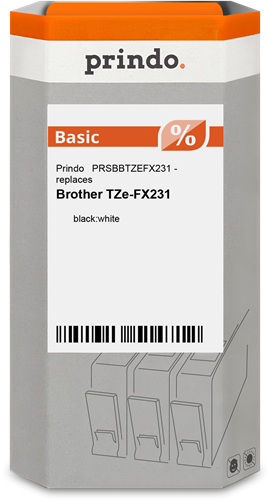 Prindo Basic tape Zwart op wit