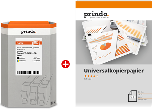 Prindo Basic XL Preto / várias cores / Branco Value Pack
