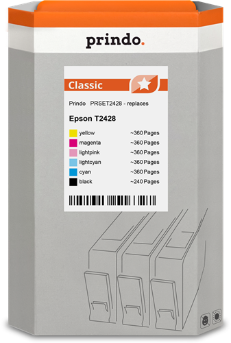 Prindo Classic Pack Preto / Cyan / Magenta / Amarelo / Cyan (claro) / Magenta (claro)