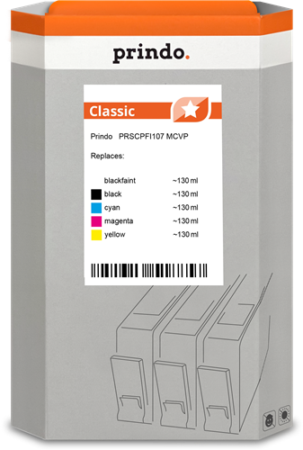 Prindo Classic Pack Preto / Cyan / Magenta / Amarelo / Preto (opaco)