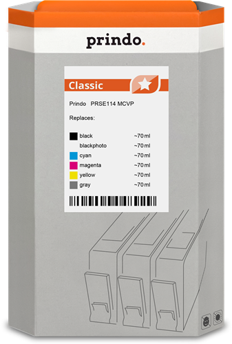 Prindo Classic Pack Preto / Preto (foto) / Cyan / Magenta / Amarelo / Gris