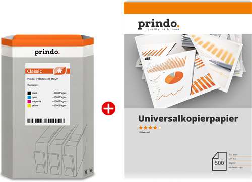 Prindo Classic Preto / Cyan / Magenta / Amarelo / Branco Value Pack