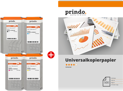 Prindo Classic Preto / Cyan / Magenta / Amarelo Value Pack