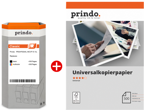 Prindo Classic XL black / more colours / White value pack