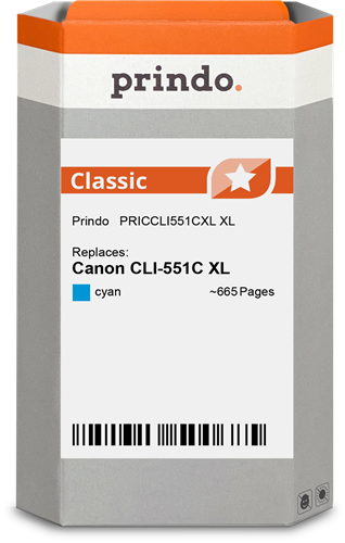 Prindo Classic XL Cyan Cartucho de tinta