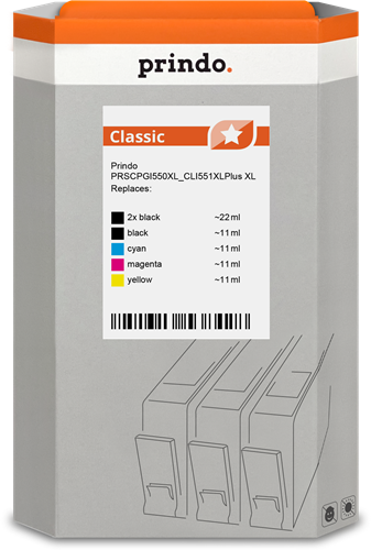Prindo Classic XL Pack Preto / Cyan / Magenta / Amarelo