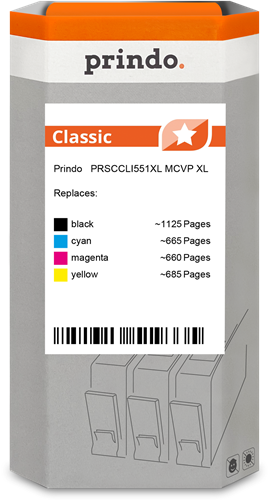 Prindo Classic XL Pack Preto / Cyan / Magenta / Amarelo