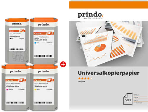 Prindo Classic XL Preto / Cyan / Magenta / Amarelo Value Pack