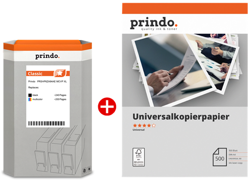 Prindo Classic XL Preto / várias cores / Branco Value Pack