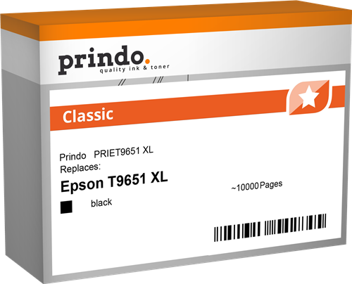 Prindo Classic XL Schwarz Tintenpatrone