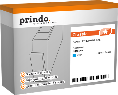 Prindo Classic XXL Cyan Cartucho de tinta