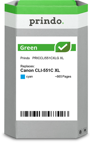 Prindo Green XL Cyan Cartucho de tinta