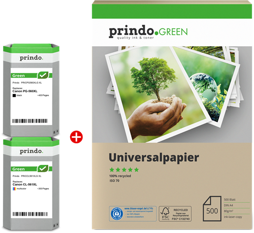 Prindo Green XL Preto / várias cores Value Pack