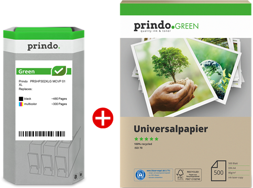 Prindo Green XL Preto / várias cores / Value Pack