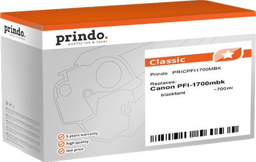 Prindo PFI-1700 Nero (opaco) Cartuccia d'inchiostro