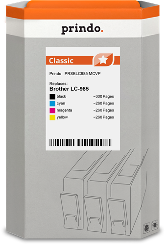 Prindo PRSBLC985 MCVP Multipack Schwarz / Cyan / Magenta / Gelb